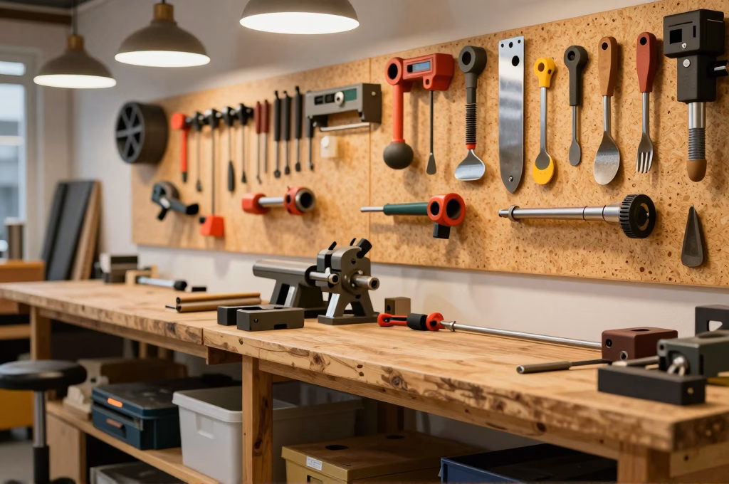 Atelier professionnel avec outils et equipements couverts par la multirisque professionnelle