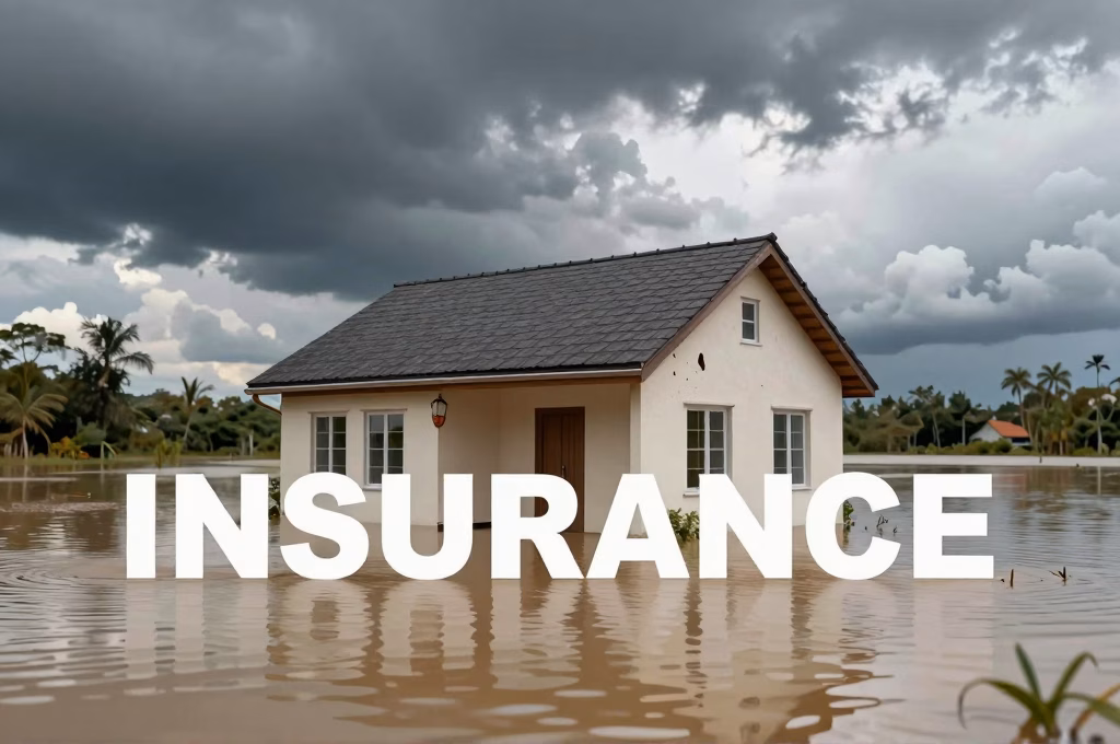 Maison inondée après une catastrophe naturelle en France