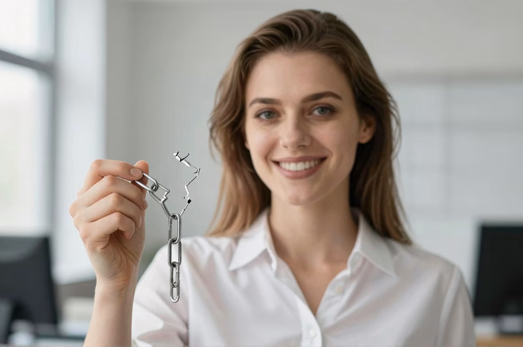 Femme souriante symbolisant la liberte de choisir son assurance apres resiliation