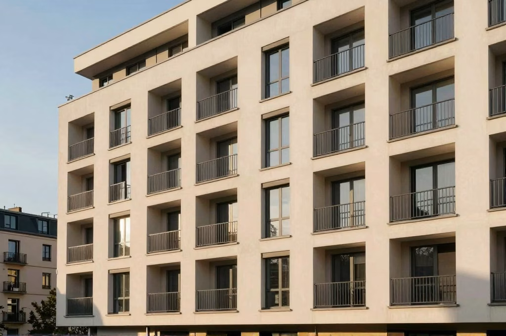Immeuble residentiel moderne typique des villes francaises