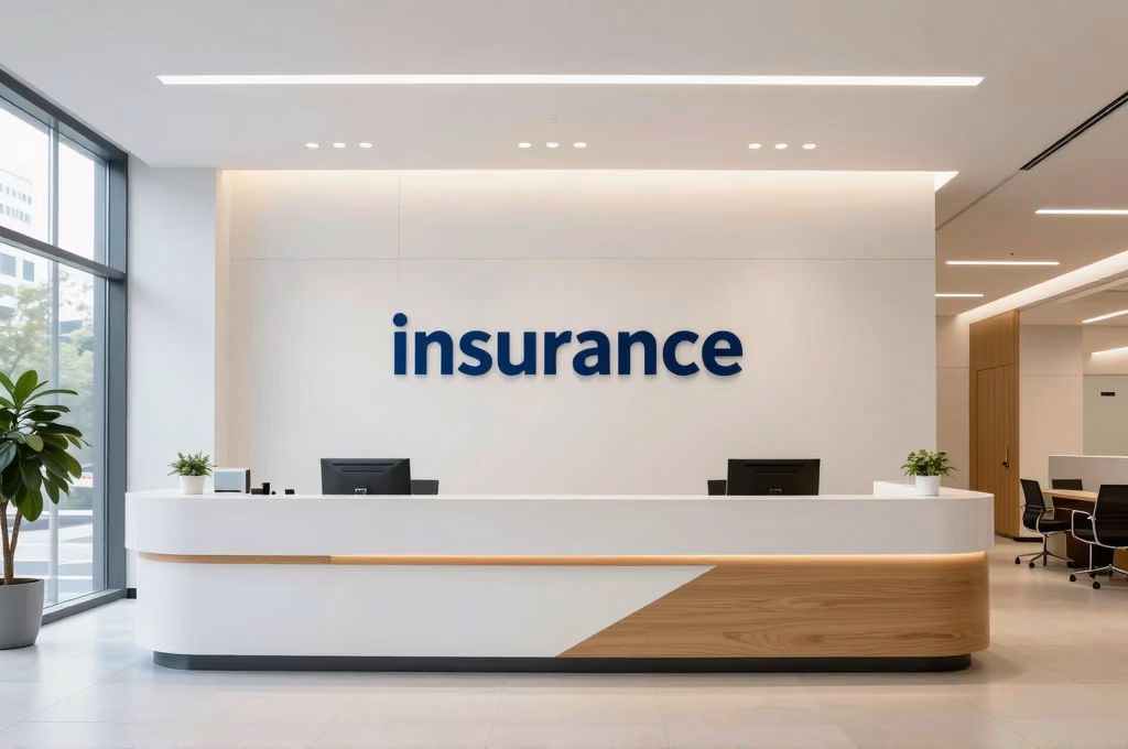 Agence d assurance mutualiste avec espace d accueil moderne