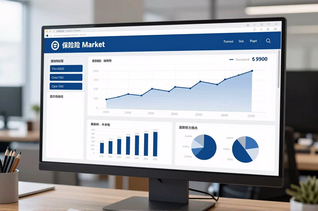 Tableau de bord avec donnees statistiques sur les prix de l assurance