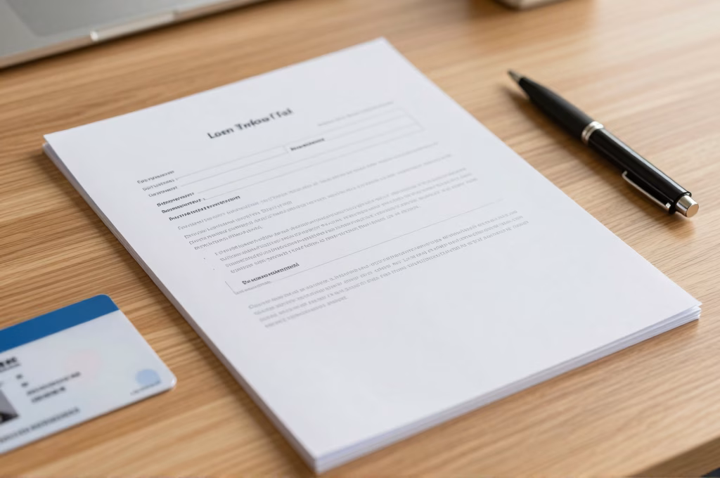 Dossier d'inscription au permis de conduire avec documents administratifs sur un bureau
