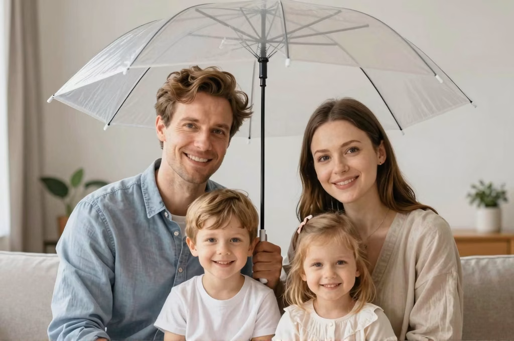 Famille protégée par une assurance responsabilité civile à prix abordable